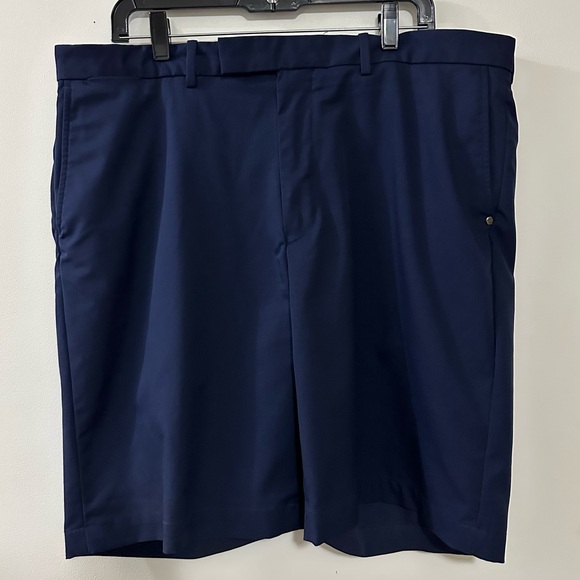 RLX Ralph Lauren Mens Shorts Navy Blue Solid Polyester Golf Casual Chino Size 38 - Picture 1 of 6